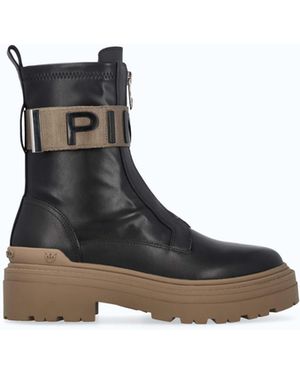 Pinko Botas De Plataforma Con Logotipo De Letras - Blanco