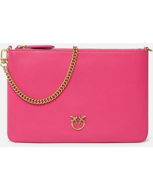 Pinko Bolso Mediano De Hombro Flat Love Bag Simply - Rosa
