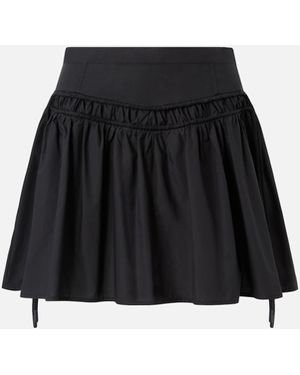 Pinko Short Skirt With Gathering And Drawstring - Black