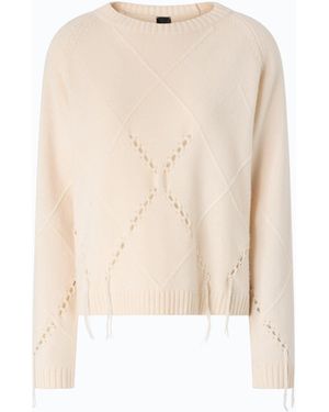 Pinko Wool And Cashmere Sweater With Maxi Diamonds - Natural