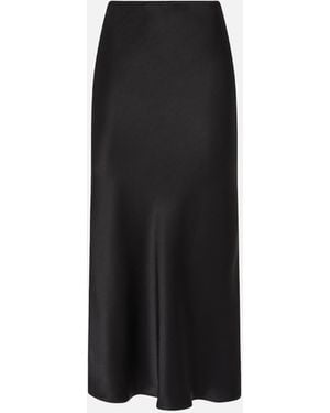 Pinko Satin Midi Skirt - Black
