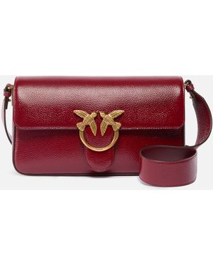 Pinko Love Bag One Slouchy Medium Shoulder Bag - Red