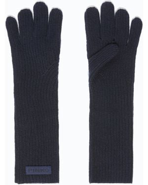 Pinko Guantes Largos Con Inscripción Del Logotipo - Azul