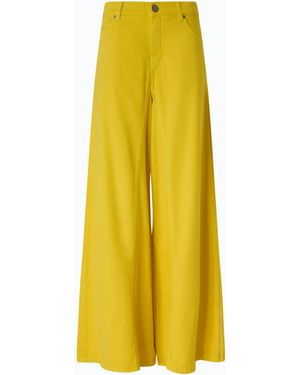 Pinko Vaqueros Acampanados Super Wide Leg - Amarillo