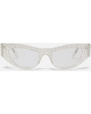Pinko Gafas De Sol Ojo De Gato Con Pedrería - Blanco