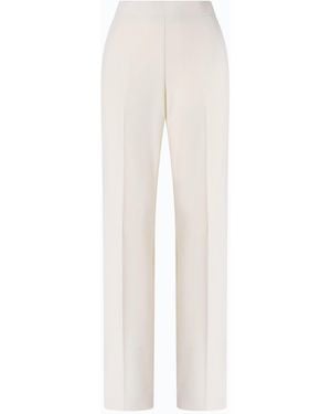 Pinko Pants With Pressed Crease Detail - White