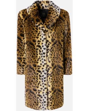 Abrigos De Leopardo Para Mujer Abrigo Pinko De Pelo Sintético Con