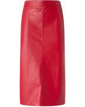 Pinko Nappa Leather-Effect Pencil Skirt - Red
