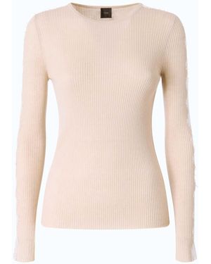 Pinko Jersey De Canalé Con Encaje - Rosa