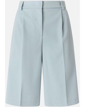 Pinko Bermuda Shorts With Pressed Pleat Detail - Blue