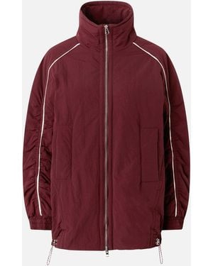 Pinko Oversized Blouson Jacket With Contrasting Edging - Red