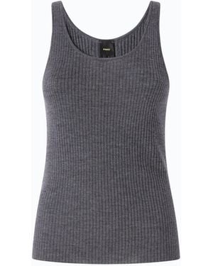 Pinko Ribbed Merino Wool Vest Top - Black