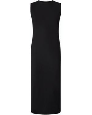 Pinko Slim-Fit Midi Dress With Lacing - Black