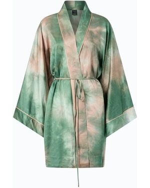 Pinko Gradient Satin Kimono With Belt - Green