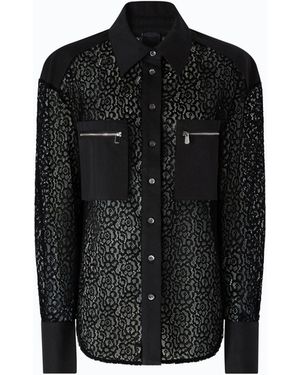 Pinko Lace Shirt With Pockets - Black
