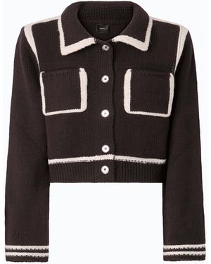 Pinko Merino Wool Jacket With Contrasting Edges - Black