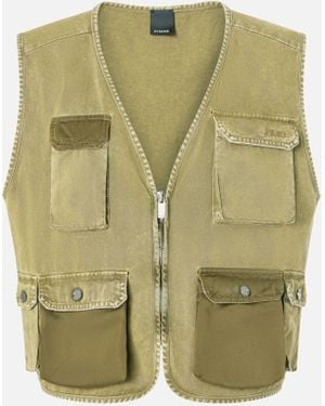 Pinko Multi-Pocket Fisherman-Style Vest - Green