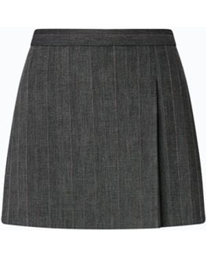 Pinko Pinstriped Mini Skirt With Macro Pleats - Black