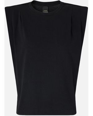 Pinko Sleeveless Double Jersey T-Shirt - Black
