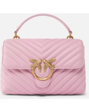 Pinko Mini Handbag Lady Love Bag Puff Chevron - Pink