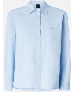 Pinko Boxy Poplin Shirt - Blue