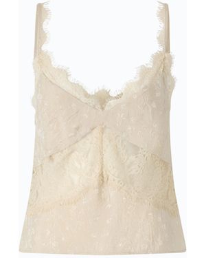 Pinko Top Lencero Con Encaje - Blanco