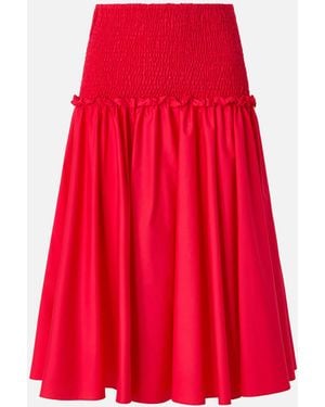 Pinko Midi Skirt With Elasticated Band - Red