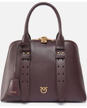 Pinko Escape Bag Medium Leather Handbag - Brown