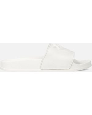 Pinko Rubber Slip-On Sandals With Love Birds Maxi Logo - White