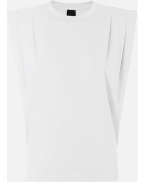 Pinko Sleeveless Double Jersey T-Shirt - White