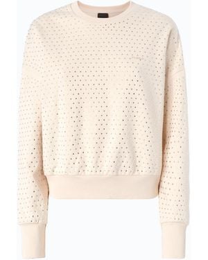Pinko Fully Rhinestoned Fleece Sweater - White