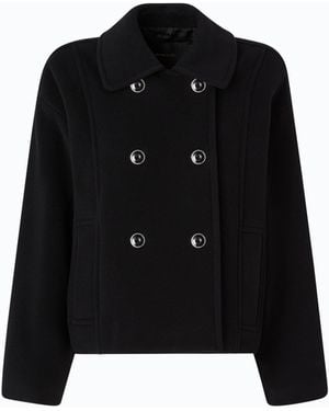 Pinko Double-Breasted Pea Coat - Black