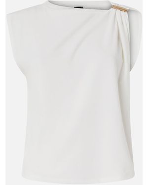 Pinko Top With Golden Detail - White
