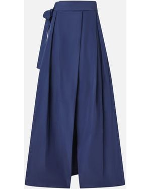 Pinko Long Full Skirt With Belt - Blue