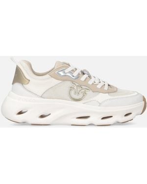 Pinko Sneakers With Love Birds Logo - White