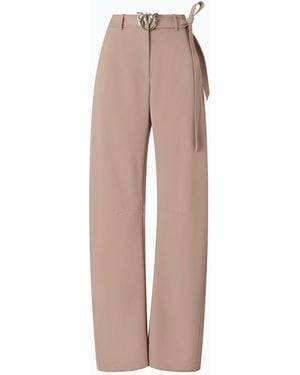 Pinko Trousers With Belt - White