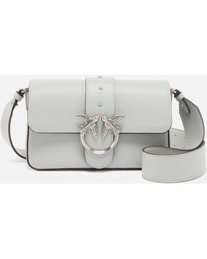 Pinko Soft Leather Shoulder Bag Mini Love Bag - White