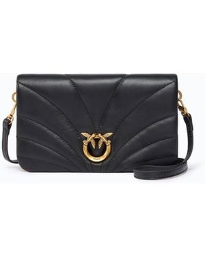 Pinko Love Bag Click Horizontal Small Crossbody Clutch - Black