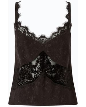 Pinko Top Lencero Con Encaje - Negro