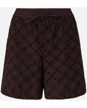 Pinko Shorts With Openwork Motif - White