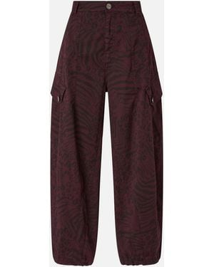 Pinko Balloon Pants With Animal Motif - Purple