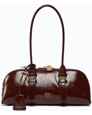 Pinko Borsa A Mano Grande Escape Bag Horizontal - Marrone