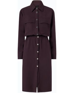 Pinko Midi Shirt Dress With Maxi Pockets - Purple