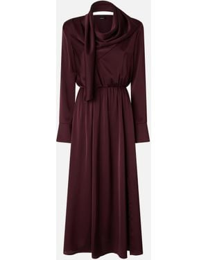 Pinko Long Dress With Sash - Red