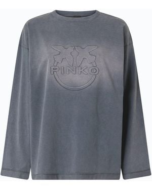 Pinko Sudadera Con Logotipo Love Birds Y Efecto Descolorido - Gris