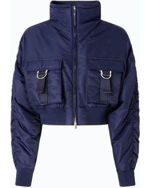Pinko Short Technical Satin Bomber Jacket - Blue