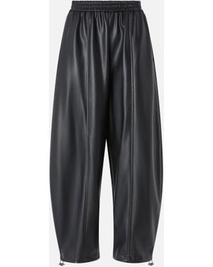 Pinko Faux Leather Balloon Pants - Blue