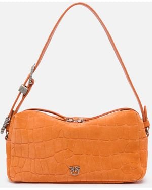 Pinko Medium Crossbody Bowler Bag - Orange