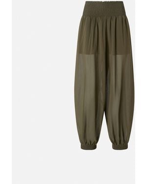 Pinko Semi-Sheer Balloon-Fit Pants - Green