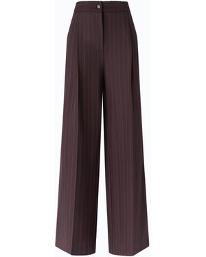 Pinko Wide-Leg Check Trousers - Purple